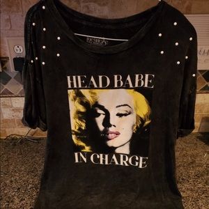 Marilyn Monroe long black top
